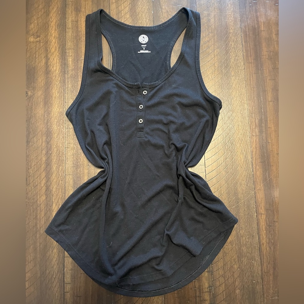 Black Racerback Tank Top - Picture 2 of 4